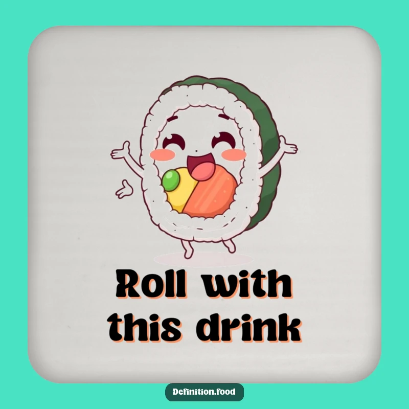 Funny Sushi Pirouette Coasters - Protect Surfaces with Sushi Style!