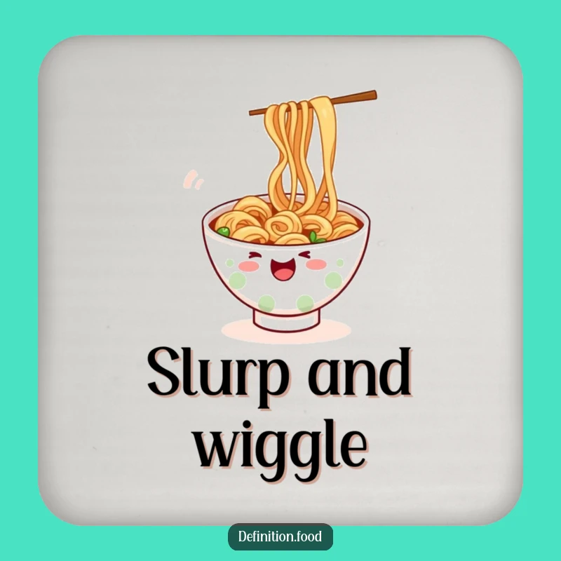 Funny Wiggling Ramen Drink Coaster - Protect Surfaces with Noodle Fun