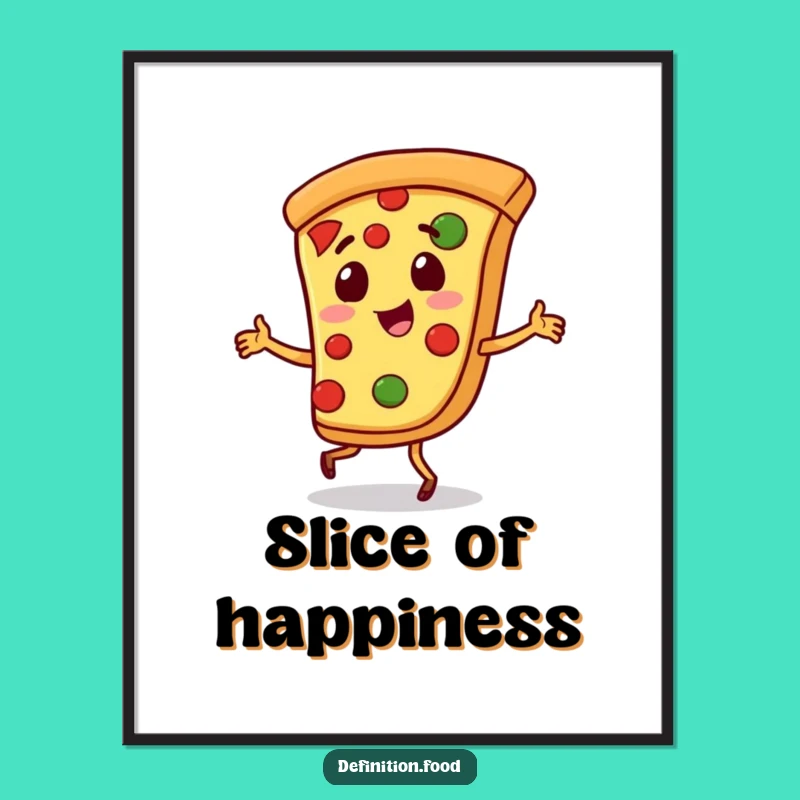 Funny Pizza Jig Poster - Add a Slice of Fun to Your Walls!