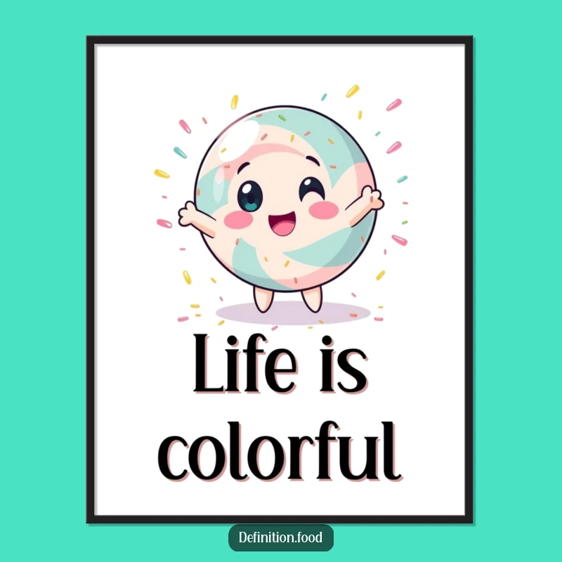 Funny Spinning Candy Poster: Add a Splash of Sweet Humor to Your Walls