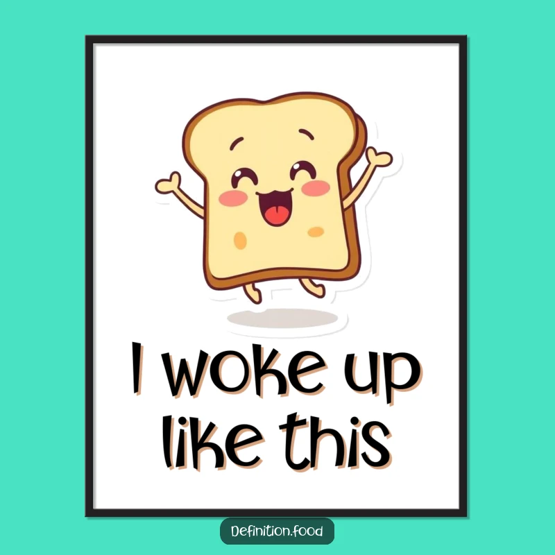Funny Surprised Toast Butter Leap Poster: Brighten Your Walls with Joy