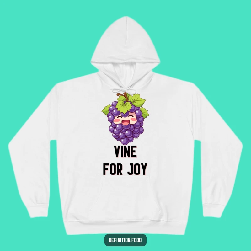 Cozy Funny Giggling Grapes Hoodie - Warm Fruit Wear, Perfect Funny Gift!