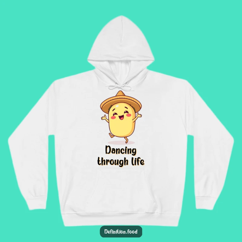 Funny Happy Taco Salsa Dance Hoodie: Cozy Up in Fiesta Style