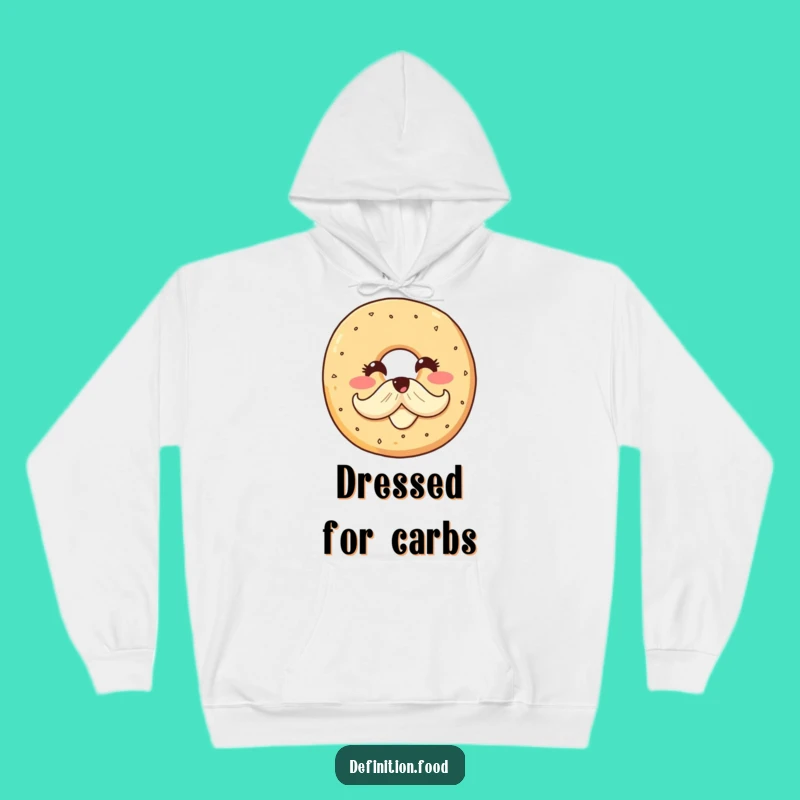 Funny Bagel Mustache Hoodie: Cozy Up with Delicious Humor Gift
