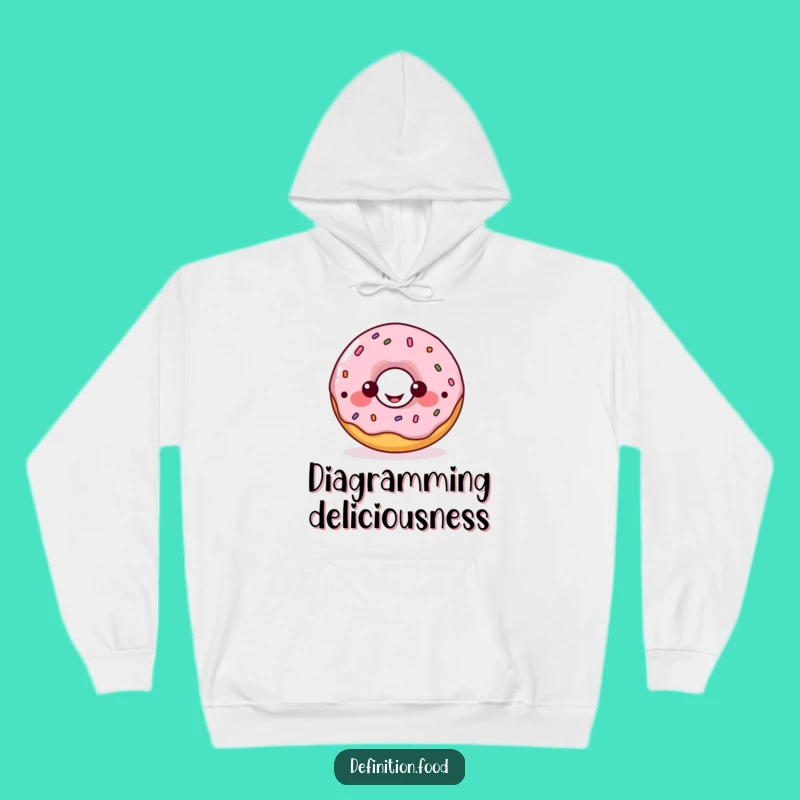 Funny Donut Diagram Hoodie: Cozy Learning Vibes, Warm Humorous Gift