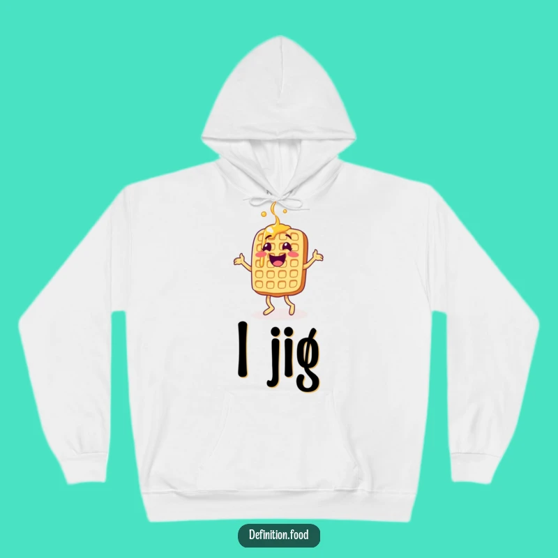 Funny Jigging Waffle Hoodie - Cozy Breakfast Character Sweatshirt, Great Funny Gift