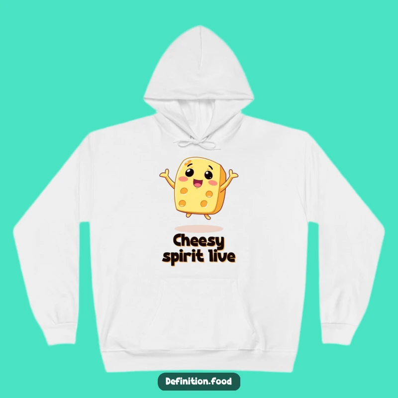 Funny Joyful Cheese Leap Hoodie: Cozy Up with Cheesy Fun