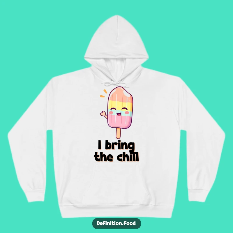 Funny Winking Popsicle Wave Hoodie: Cozy Up with Refreshing, Cool Comfort