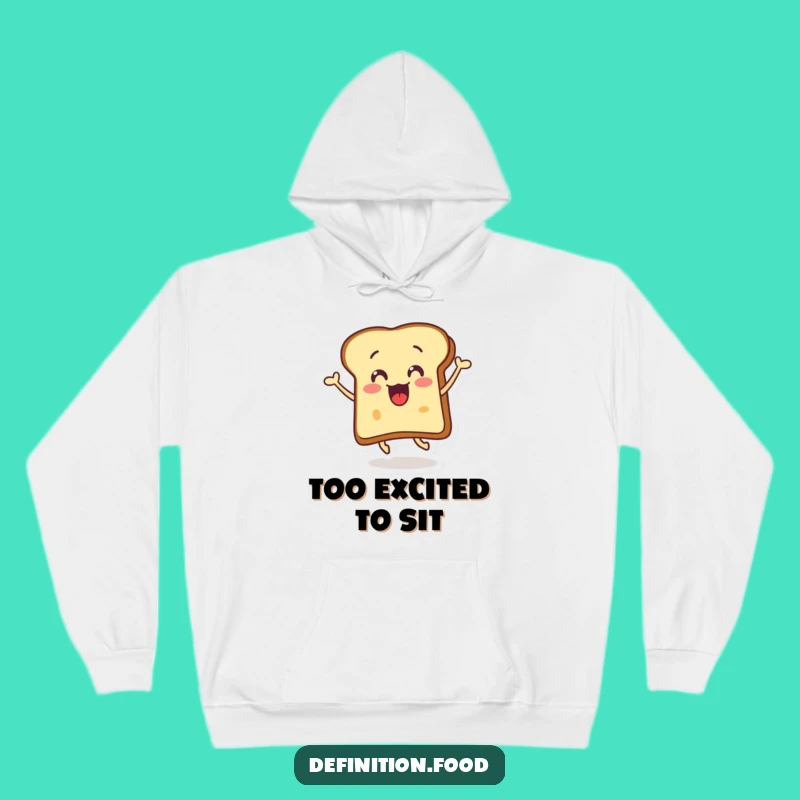 Funny Surprised Toast Butter Leap Hoodie: Cozy Up with Breakfast Laughs