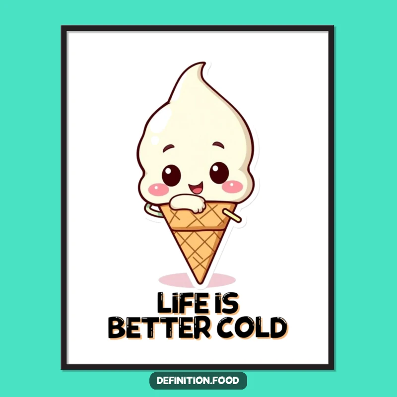 Free Printable Funny Ice Cream Wall Art: Sweet Downloadable Decor