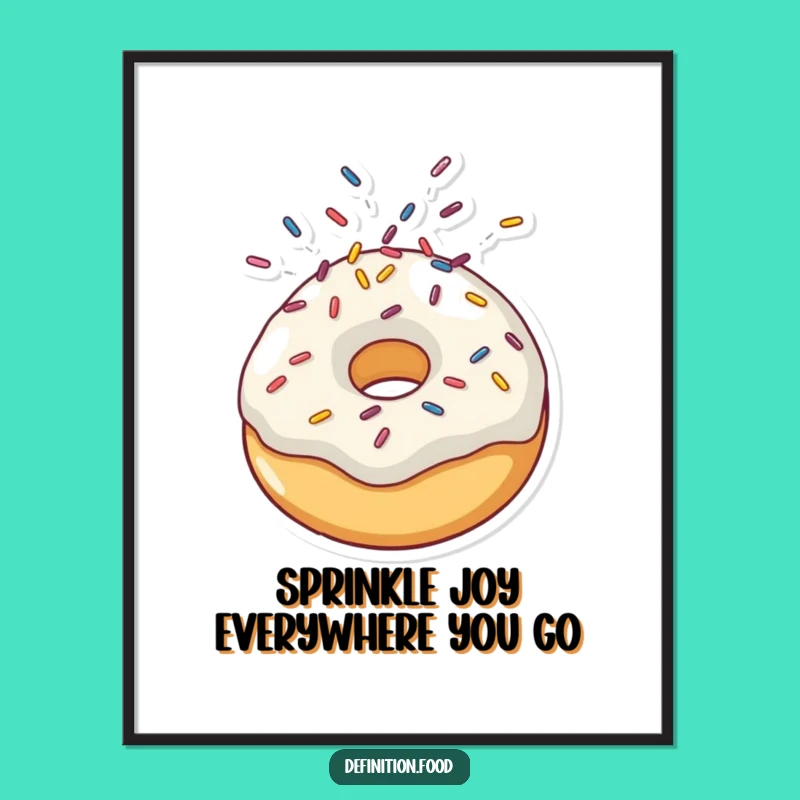 Free Printable Wall Art: Wild Doughnut Sprinkle Burst, Quirky Downloadable Decor for a Fun Space