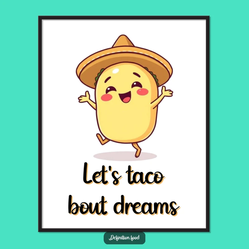 Free Printable Taco Art - Joyful Salsa Dance Downloadable Home Decor