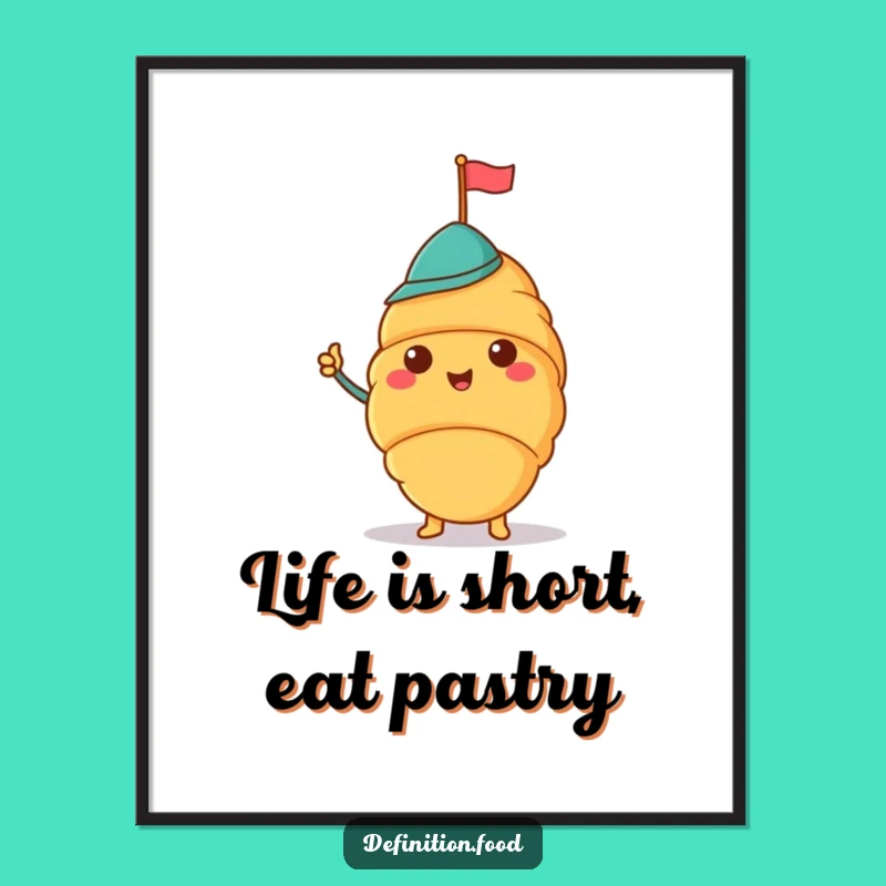 Free Printable Wall Art: Funny Croissant Decor - Downloadable Whimsical Art for Bakers