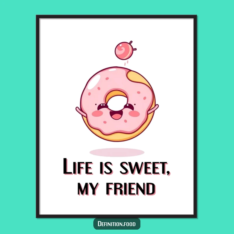 Free Printable Funny Donut Wall Art: Sweet Downloadable Decor