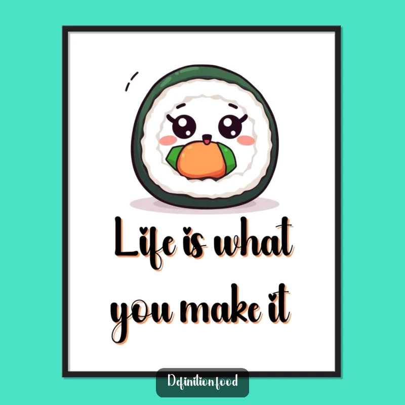 Free Printable Sushi Art - Excited Spin Downloadable Home Decor