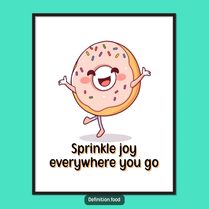 Free Printable Donut Art - Happy Pirouette Downloadable Home Decor