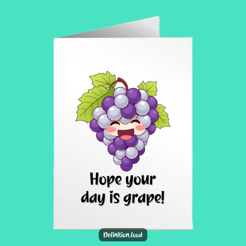 Free Printable Birthday Card: Giggling Grapes Joyful Funny Downloadable Gift