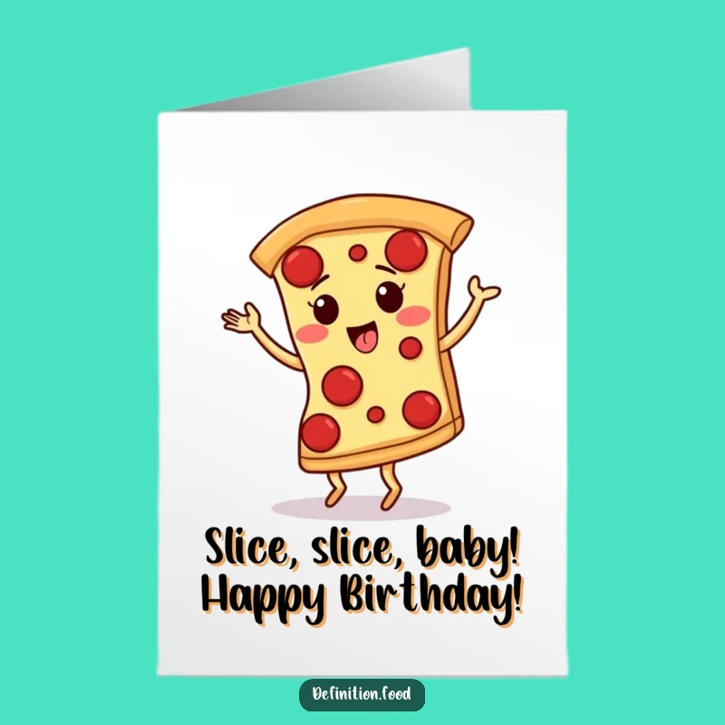 Free Printable Giggling Pizza Tango Birthday Card - Funny Downloadable Gift