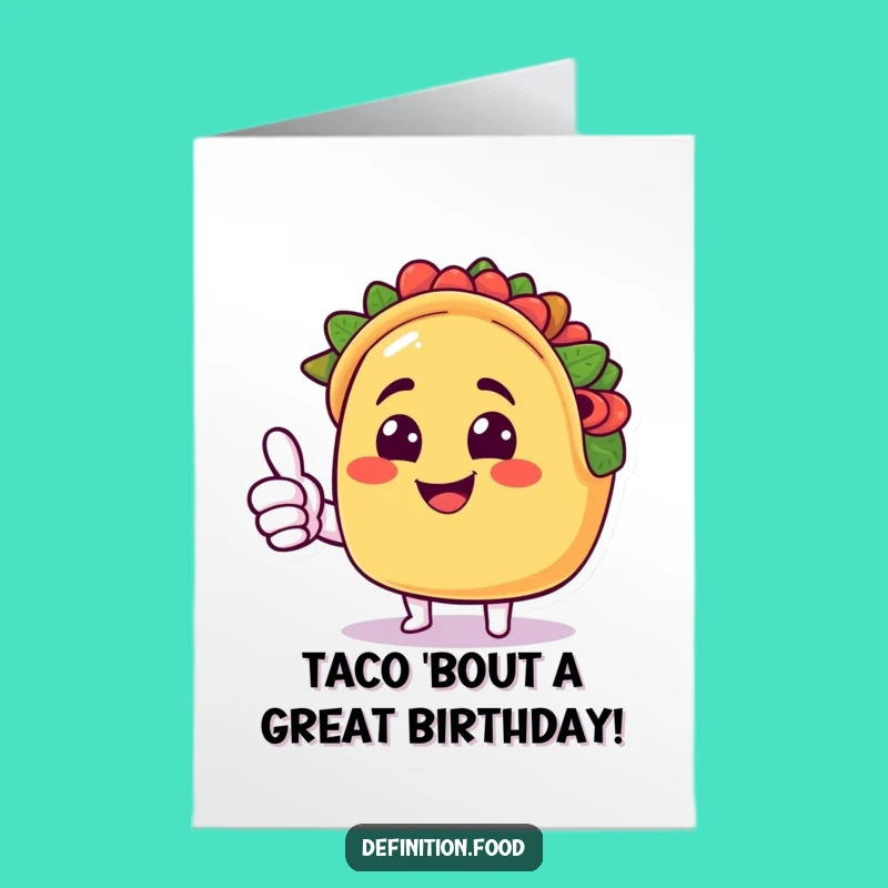 Free Printable Taco Birthday Card: Funny Downloadable Gift for Taco Lovers