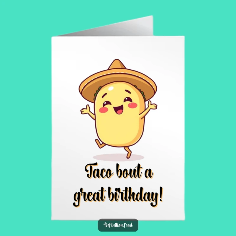 Free Printable Taco Birthday Card - Funny Salsa Dance Downloadable Gift