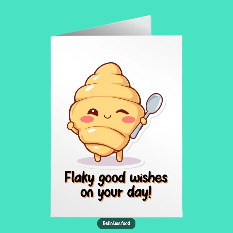 Free Printable Winking Croissant Birthday Card Funny Downloadable Gift