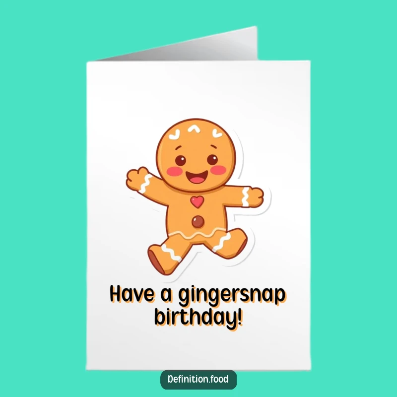 Free Printable Gingerbread Man Birthday Card - Giddy & Funny Downloadable Gift