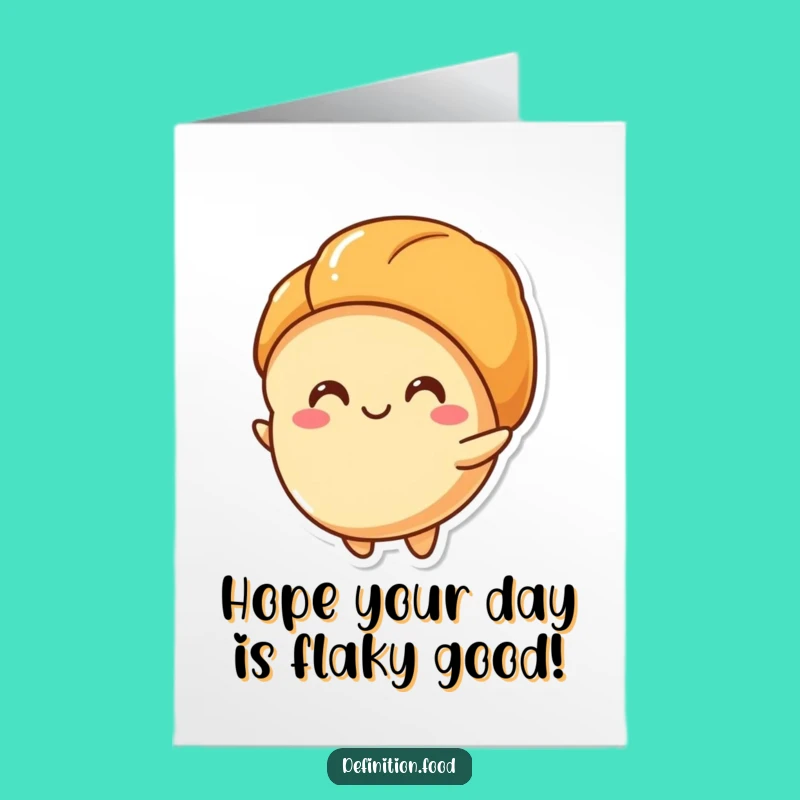 Free Printable Birthday Card: Croissant Layers for a Flaky Funny Downloadable Gift