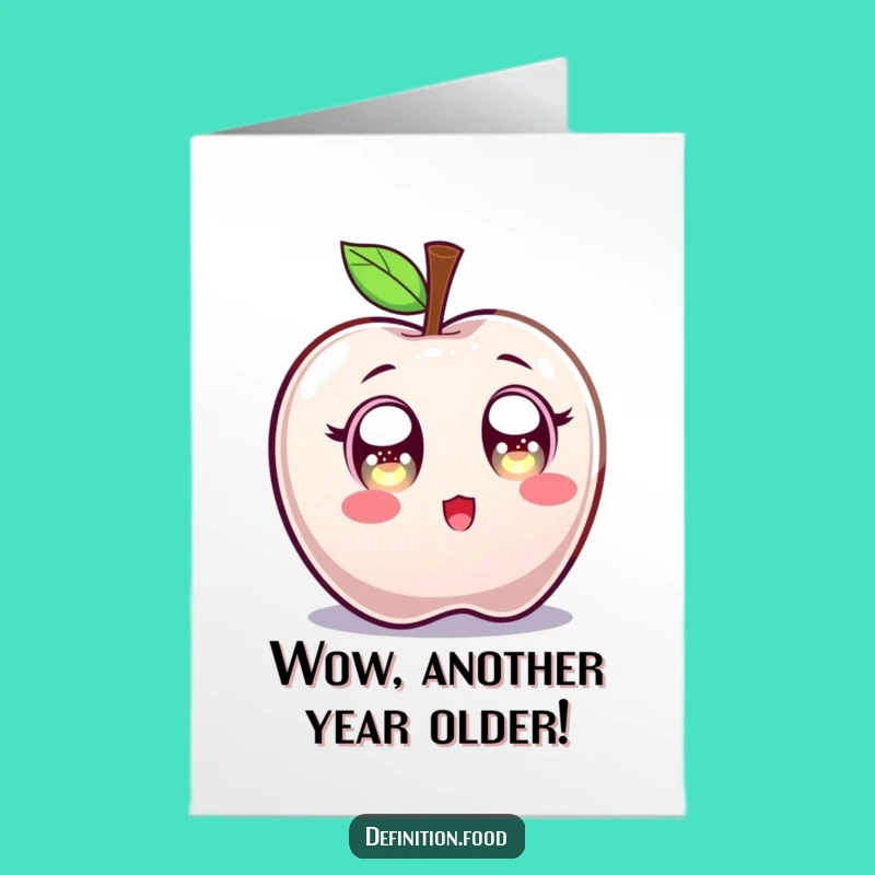 Free Printable Candy Apple Birthday Card: Surprised Downloadable Gift for a Wow Birthday