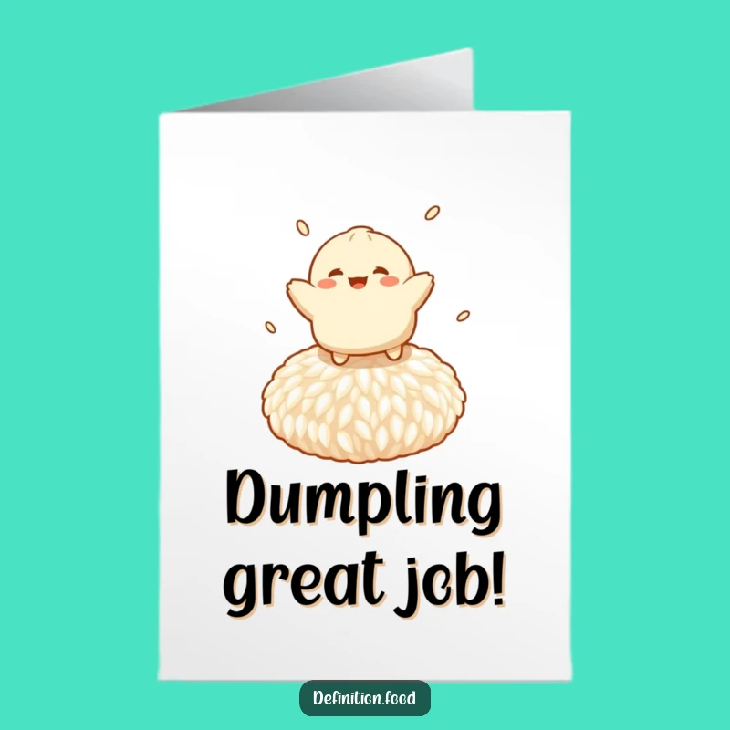 Free Printable Dumpling Congrats Card: Bouncing Pal Celebration Download