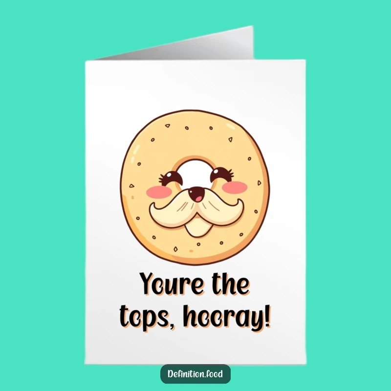 Free Printable Bagel Congrats Card - Creamy & Funny Downloadable Gift