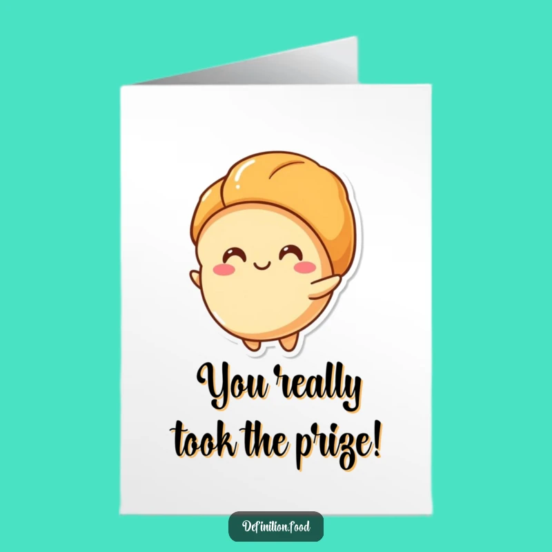 Free Printable Congrats Card: Croissant Layers for a Cheerful Downloadable Gift