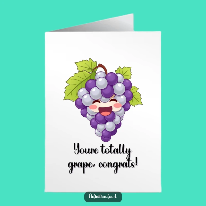 Free Printable Congrats Card: Giggling Grapes Bursting Funny Downloadable Gift