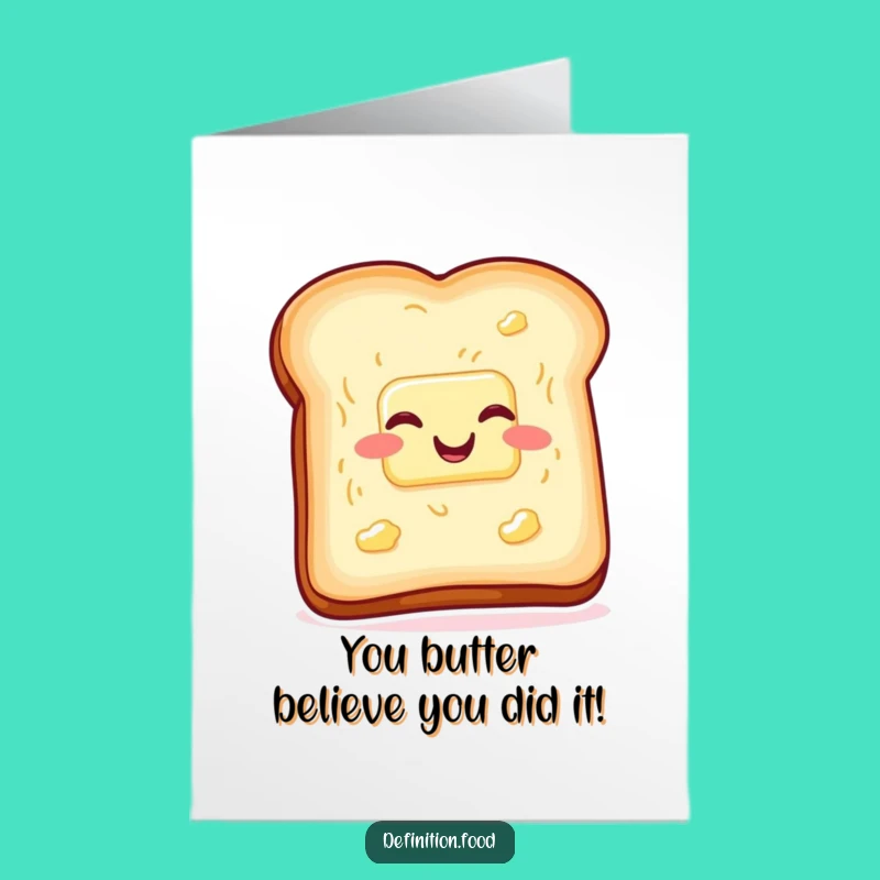 Free Printable Funny Toast Congrats Card - Buttered Wiggle Digital Download