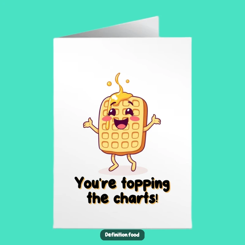 Free Printable Waffle Congrats Card: Jigging Character for Big Wins