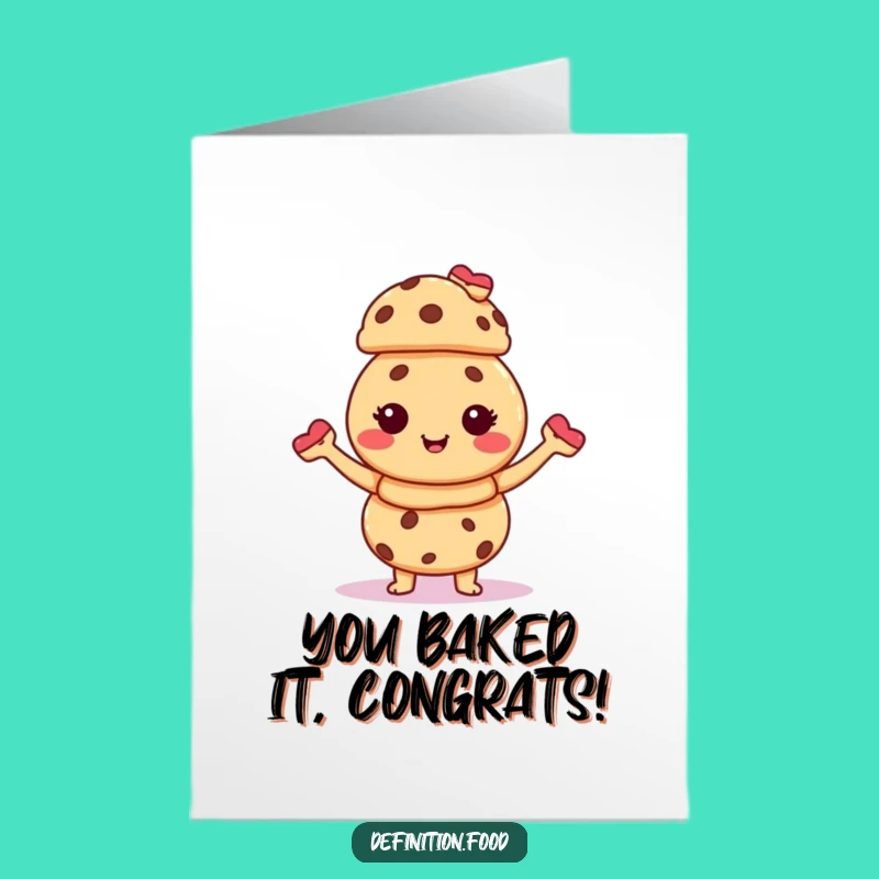 Free Printable Cookie Congratulations Card: Funny Downloadable Gift for Sweet Victories