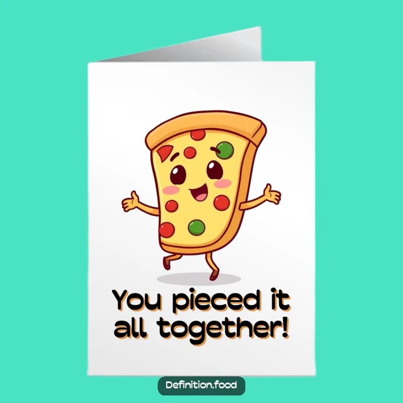 Free Printable Pizza Congratulations Card: Funny Downloadable for Any Win