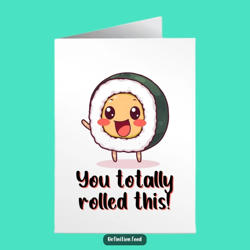 Free Printable Sushi Congrats Card - Hilarious Downloadable Greeting for Big Wins