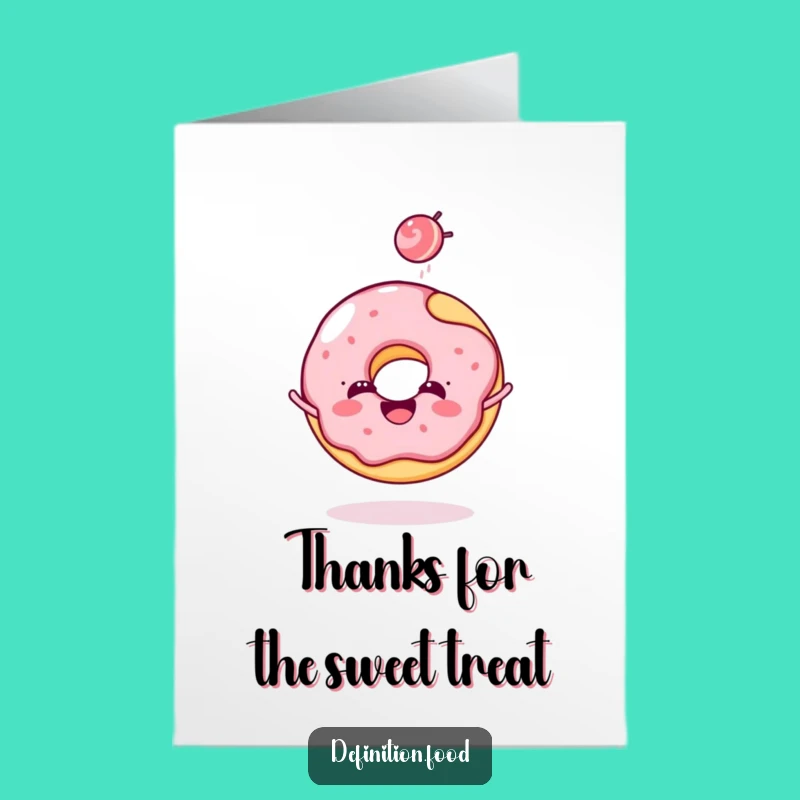Free Printable Donut Thank You Card: Funny Downloadable Sweet Gratitude