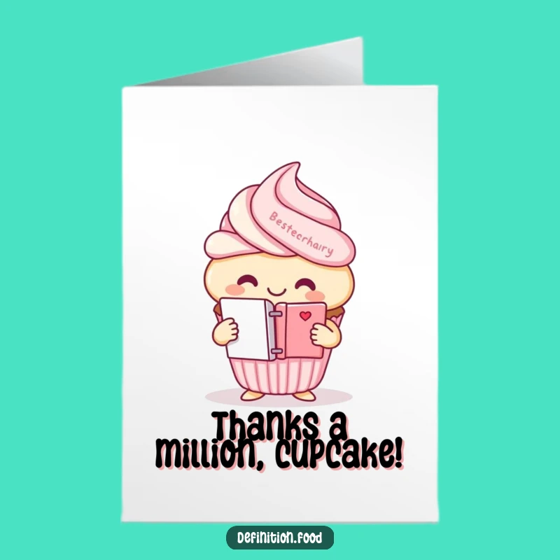 Free Printable Thank You Card: Cupcake Offers Dictionary Definition