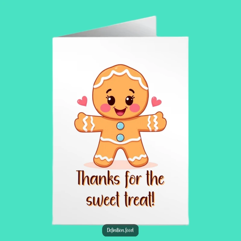Free Printable Thank You Card: Gingerbread Man's Sweetest Thanks!