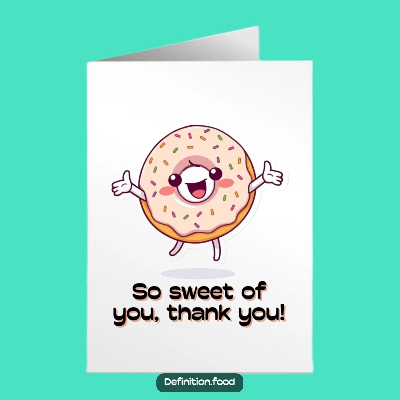 Free Printable Thank You Donut Card - A Sprinkle of Funny Downloadable Gratitude