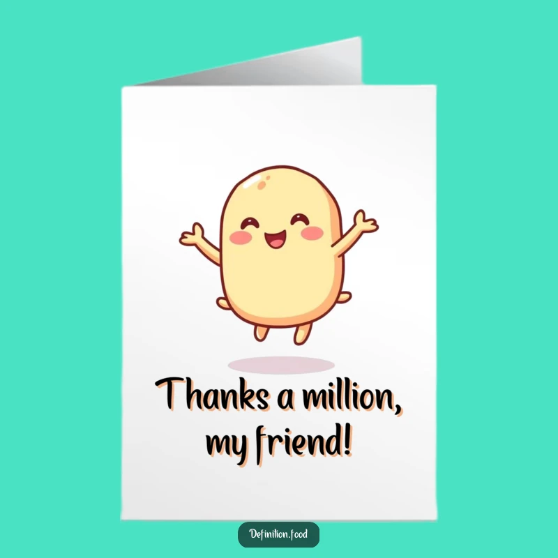 Free Printable Thank You Card: Bouncing Macaroni for a Fun Downloadable Gift
