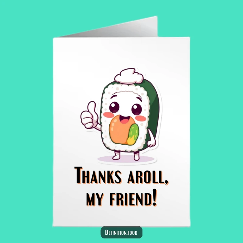 Sushi Thanks Free Printable Card - Cool Downloadable Gift