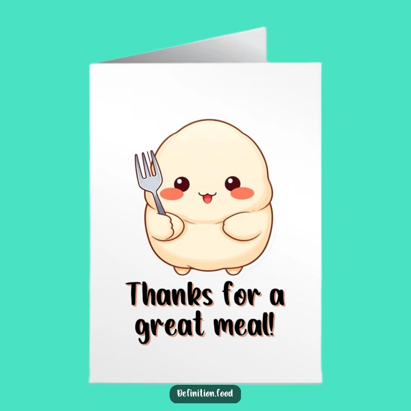 Free Printable Thank You Card: Proud Dumpling - Funny Foodie Gratitude!