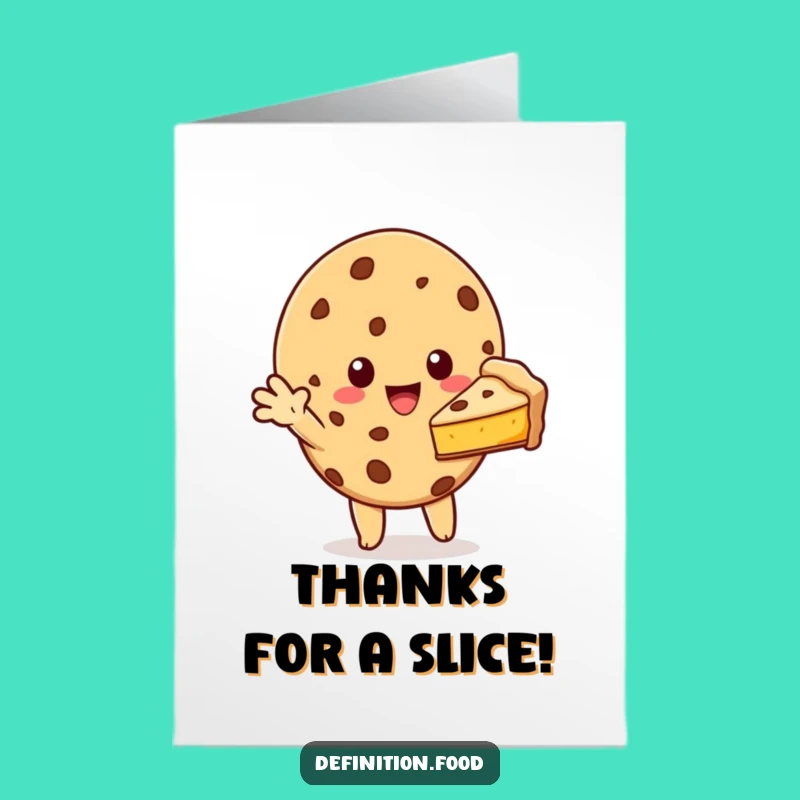 Thank You Pie Cookie Free Printable Card - Delicious Downloadable Gift