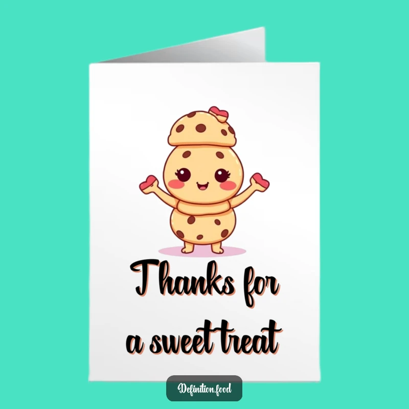 Free Printable Cookie Thank You Card: Funny Downloadable Gift for Sweet Gratitude