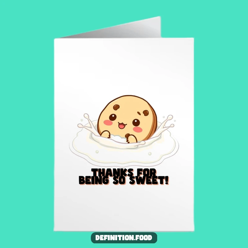 Free Printable Thank You Card: Silly Cookie Swim - Funny Downloadable Gift for Sweet Thanks