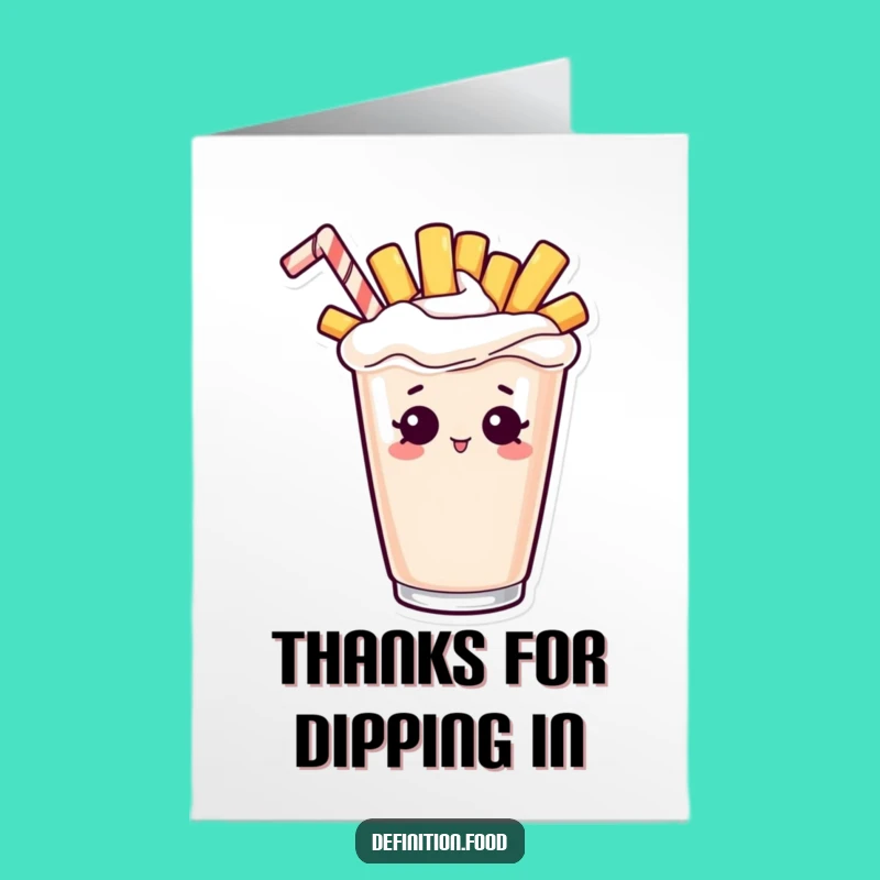 Free Printable Thank You Card: Fry & Shake, Your Sweet Downloadable Gift!