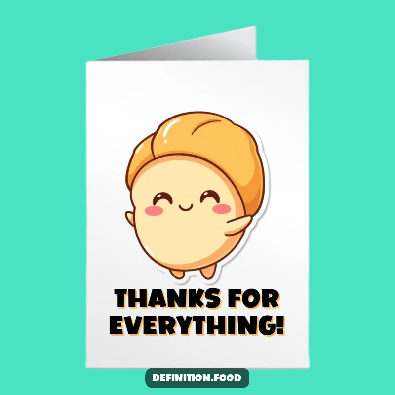 Free Printable Thank You Card: Croissant Layers for a Sweet Downloadable Gift