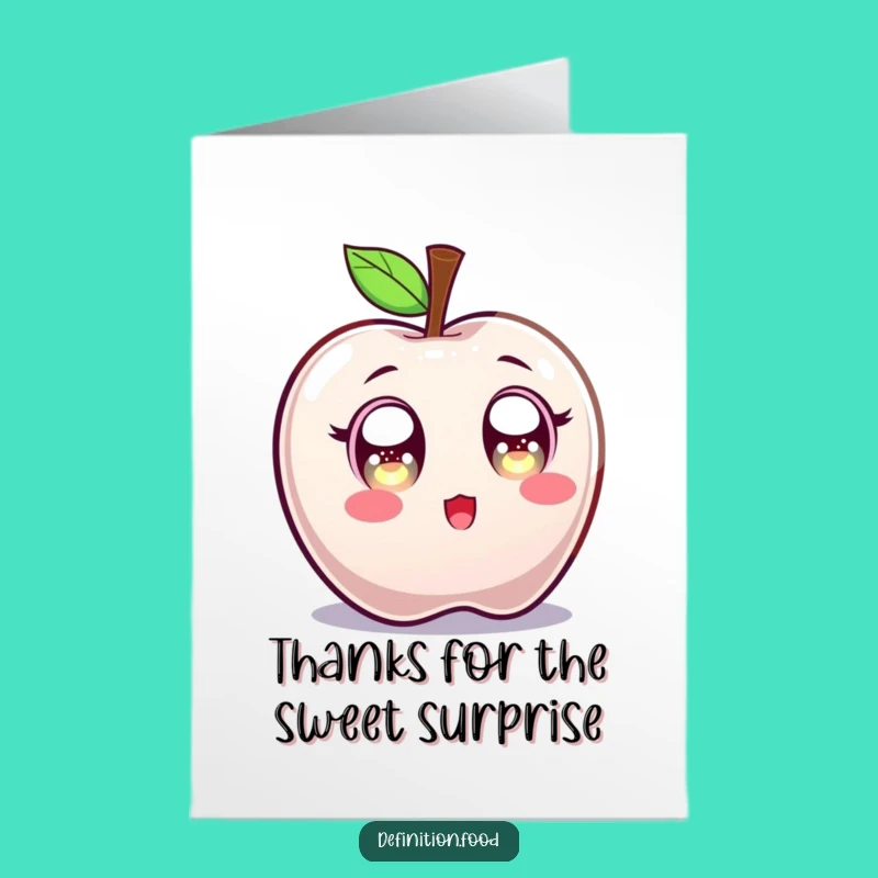 Free Printable Candy Apple Thank You Card: Funny Downloadable Gift for Sweetest Thanks